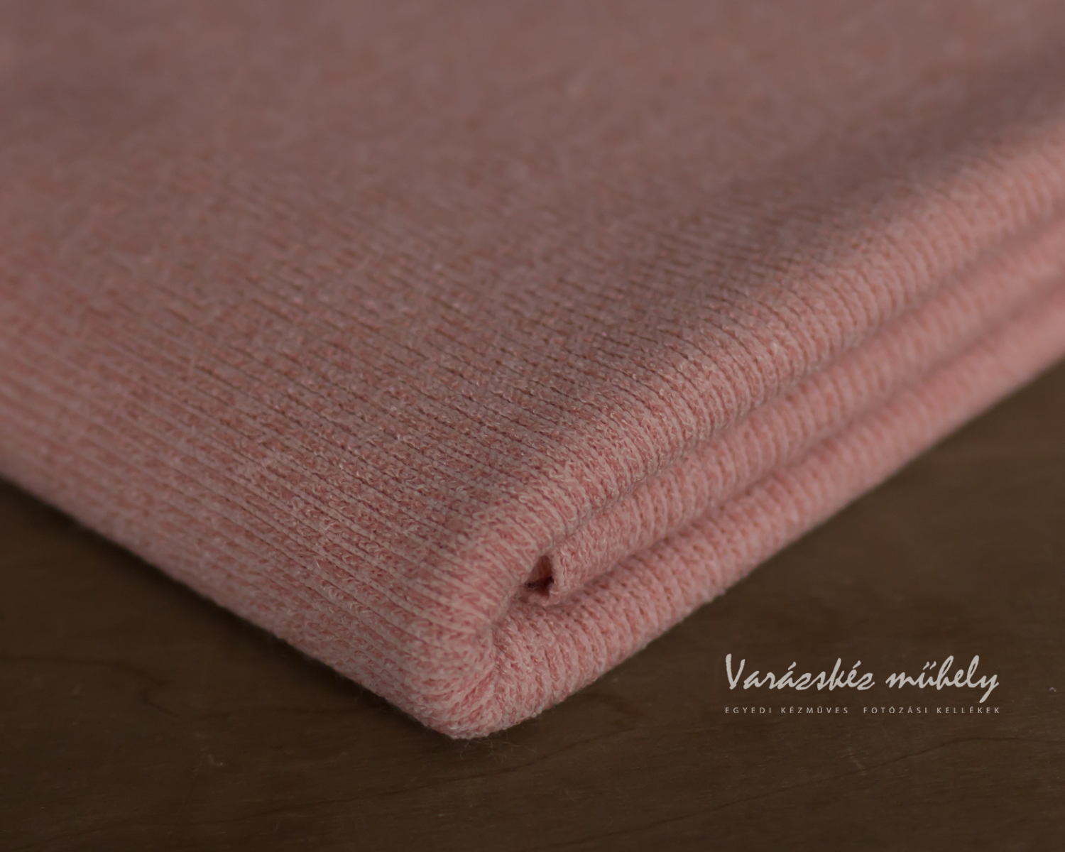 Pink Knitted Set: Beanbag Backdrop and Newborn Headband