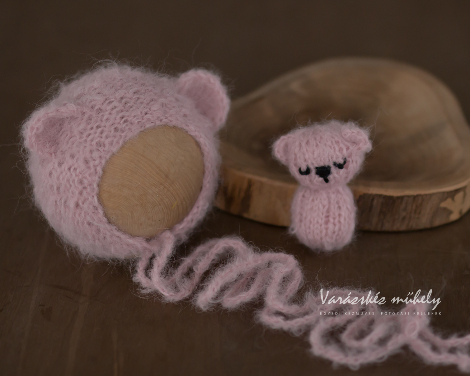 Pink Mini Knitted Bear