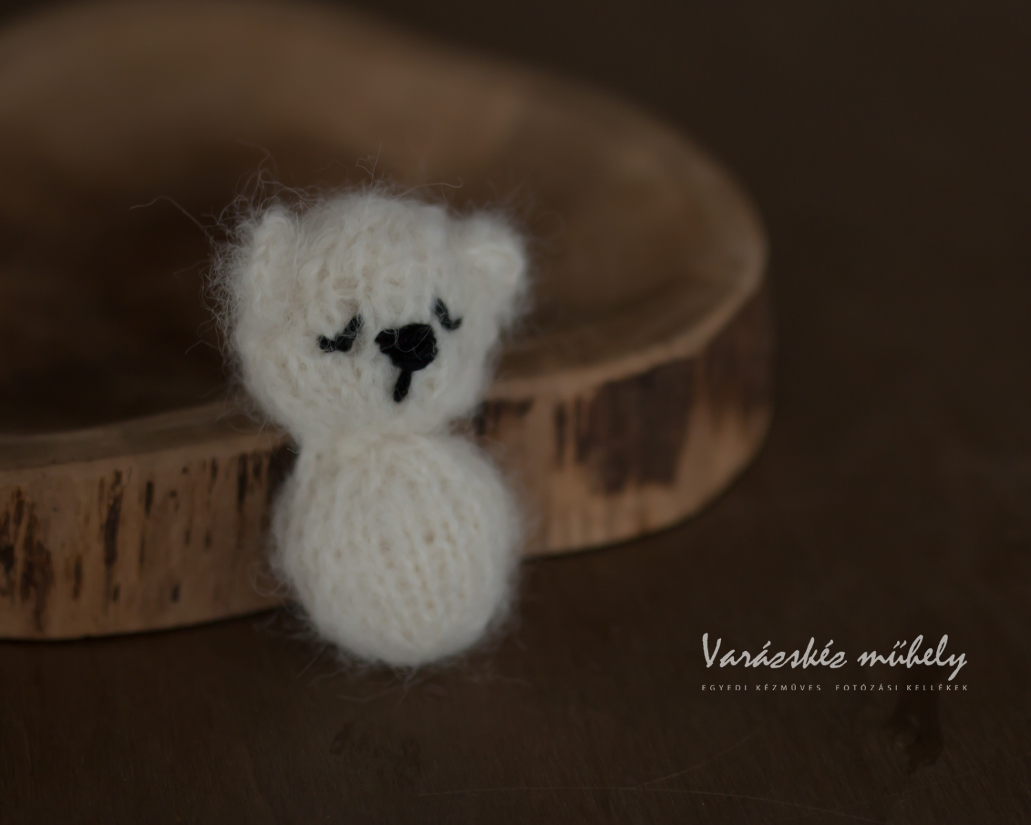 Ivory Mini Knitted Bear