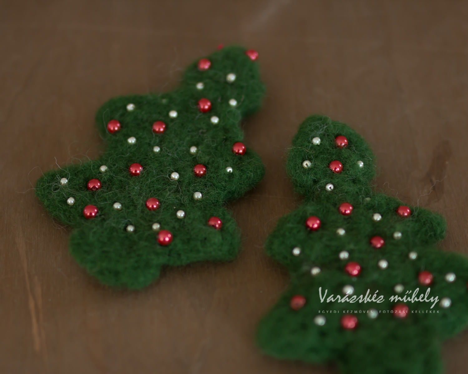 Felted Christmas Tree Green-Red