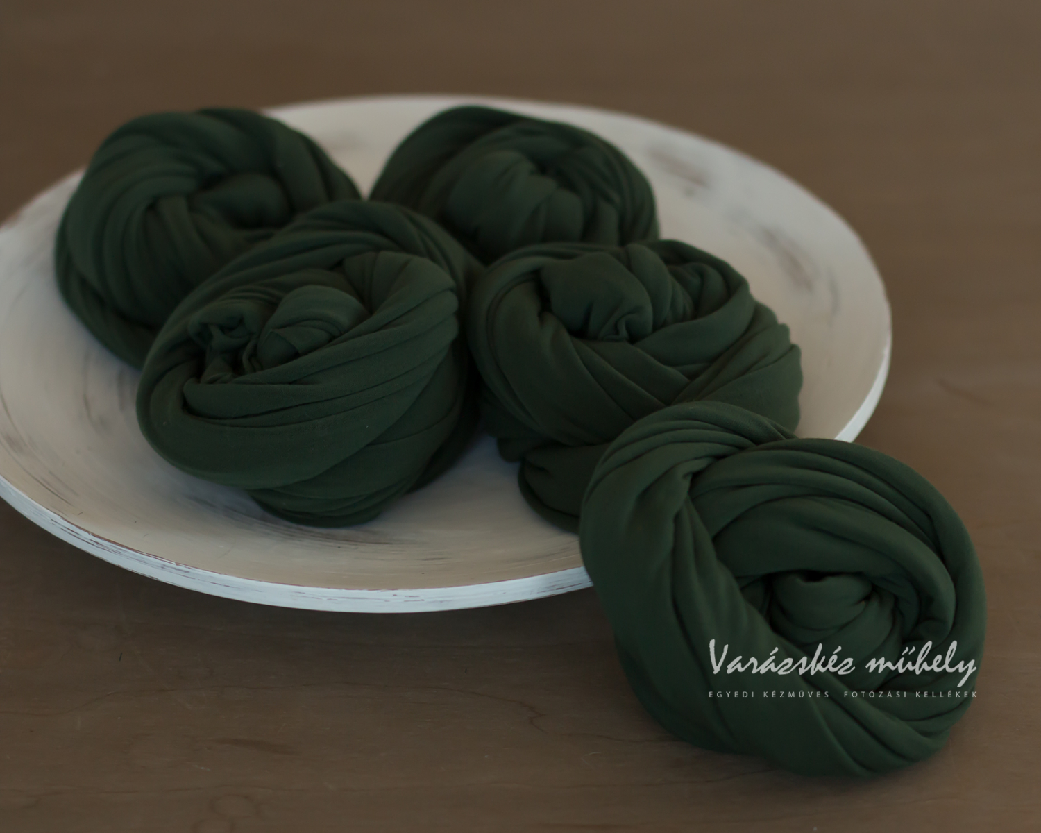 Dark Green Stretch Knit Wrap