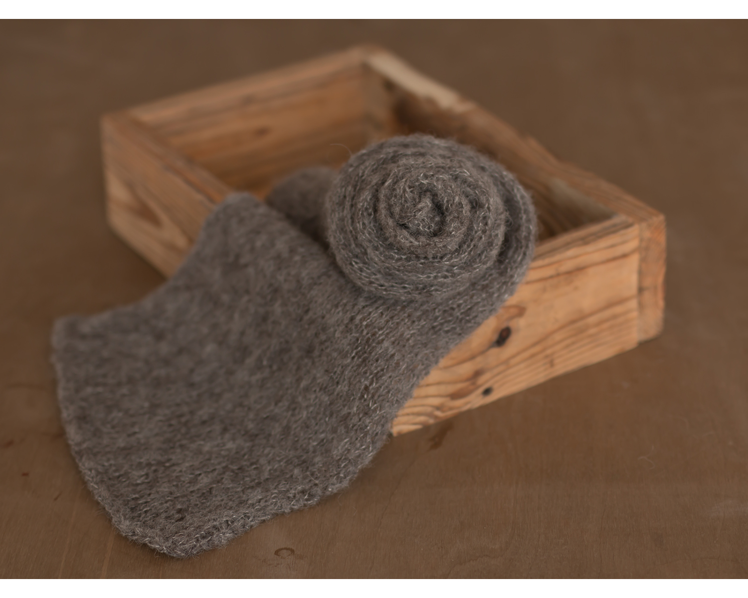Dark gray mohair knitted Wrap 150cm (59 in)