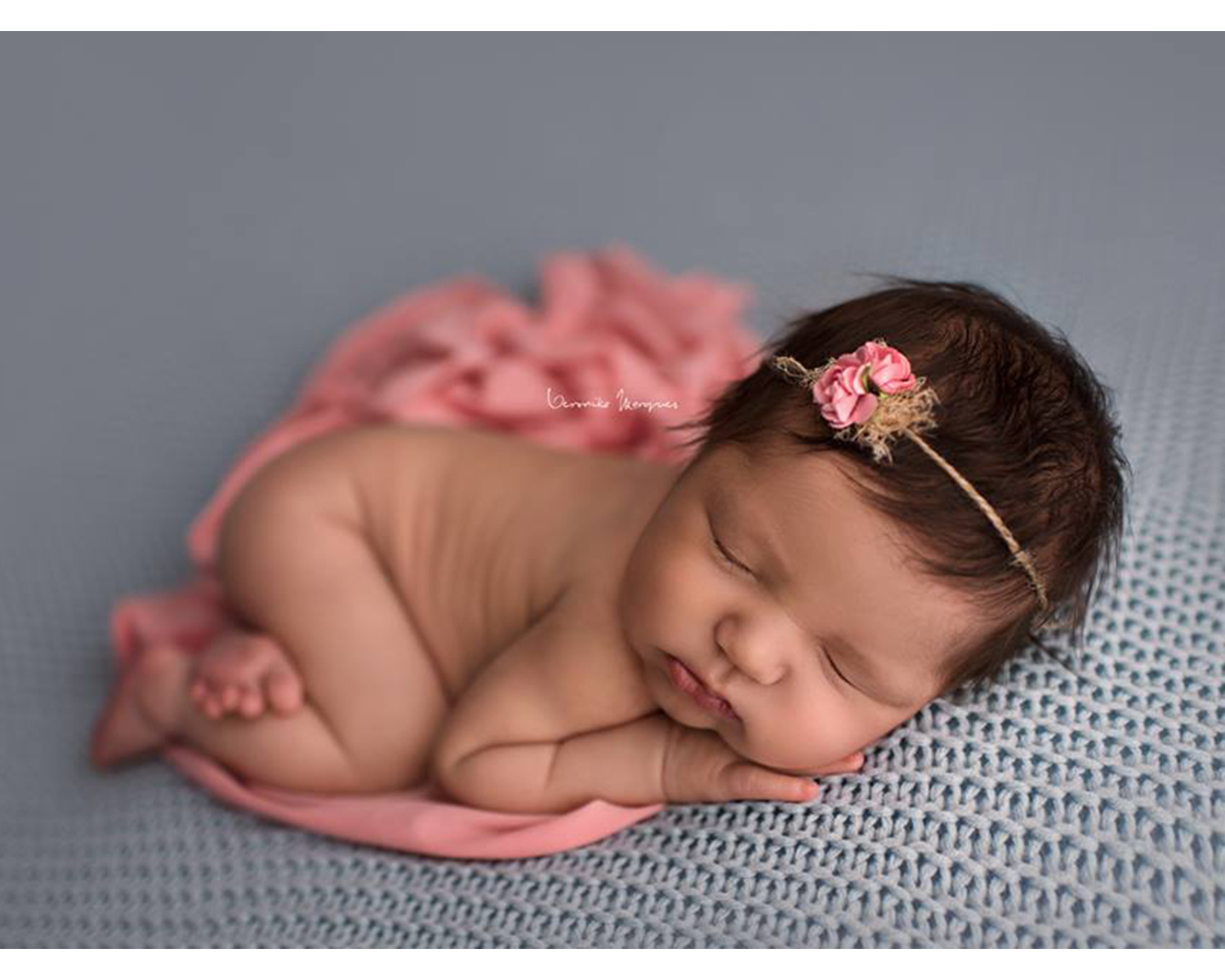 Floral Layer Girl Photo Prop Pink Beaded Tieback Prop Layer Baby Girl Prop Newborn Tieback Pink Prop *