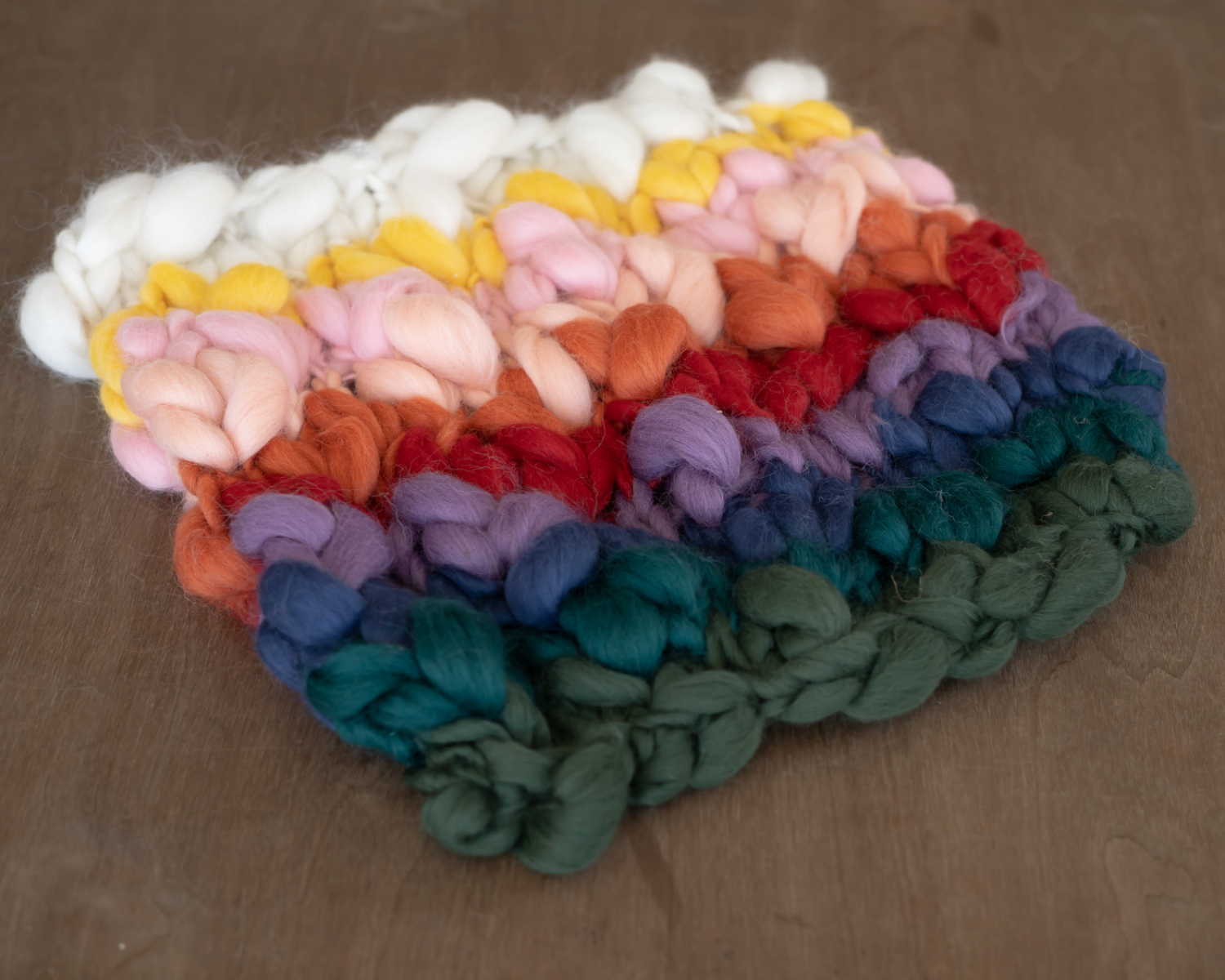 Rainbow, Square Chunky Blanket / Layer - Nr.2