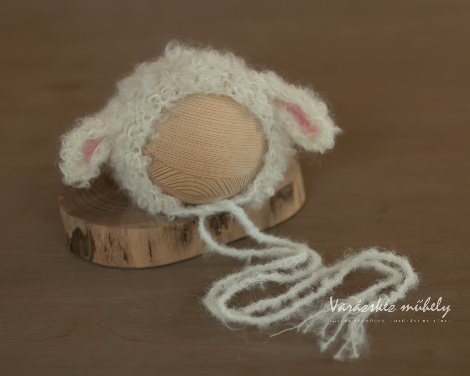 Ivory Mohair Sheep Hat