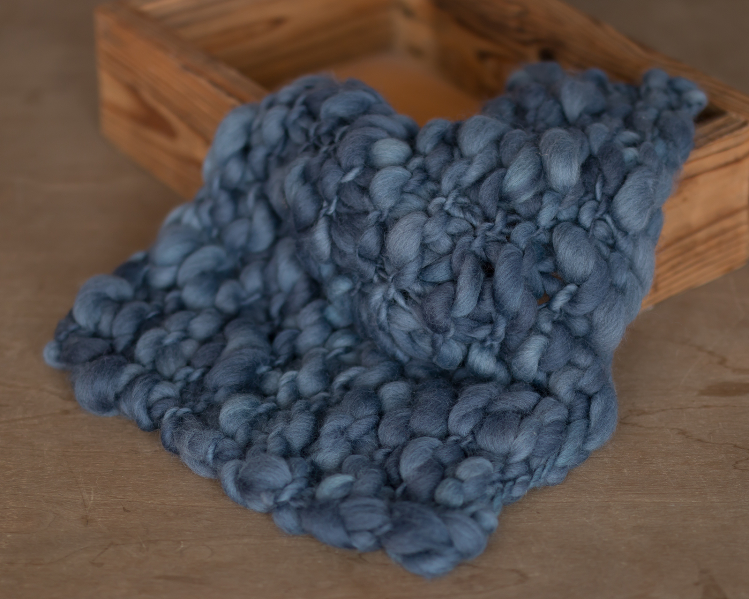 Shade of Blue Handspun Blanket / Layer