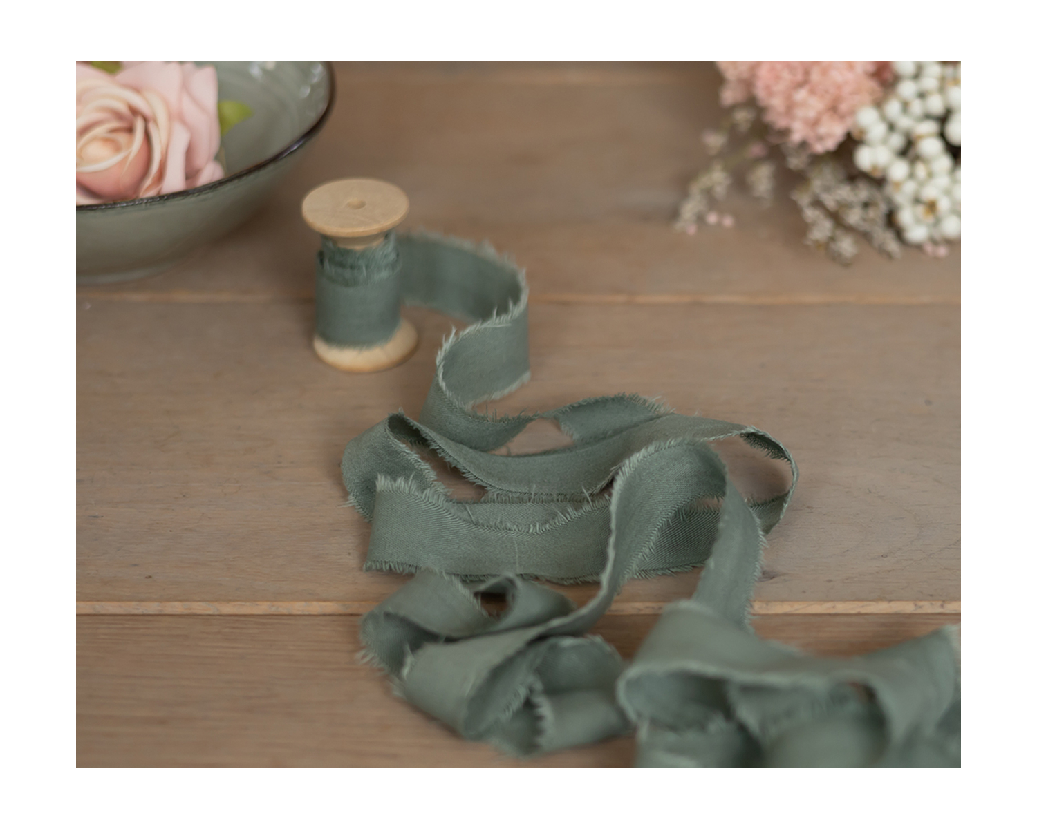 Forest Green Cotton Ribbon - 2,5cm
