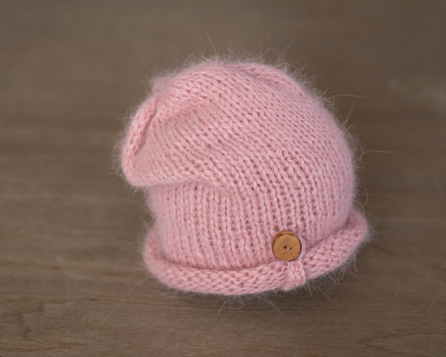 Mauve Pink Newborn Slouchy Hat 