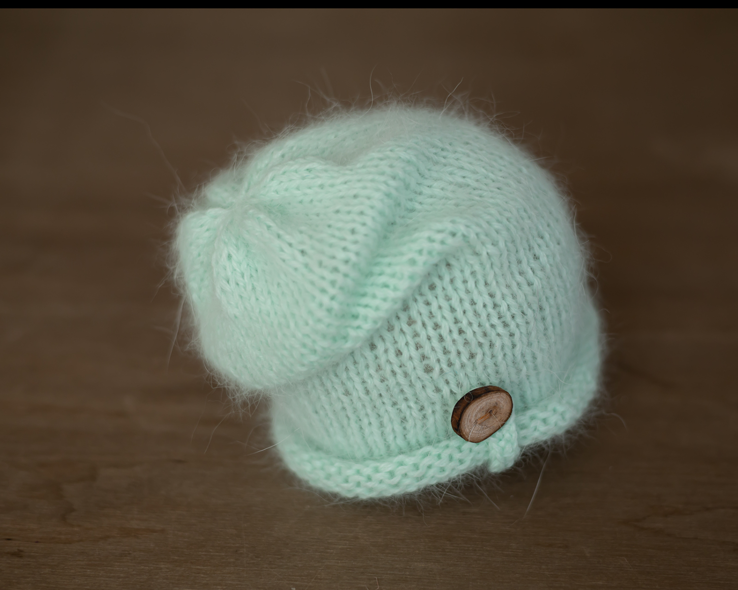 Mint Green Newborn Slouchy Hat 