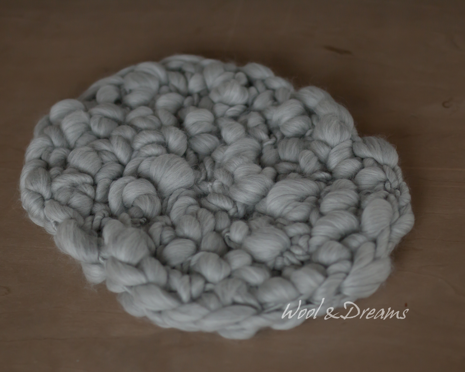 Silver Gray Oval Chunky Blanket / Layer